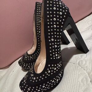 Elegant Black Studded Heels